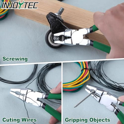 6 Inch Linemans Pliers Screw Extractor Stripped Removal Tools | Screw Removal Tools Combination with Cutter Jewelry Pliers for Wire Wrapping Beading Handmade DIY Craft - style: Linemans Pliers