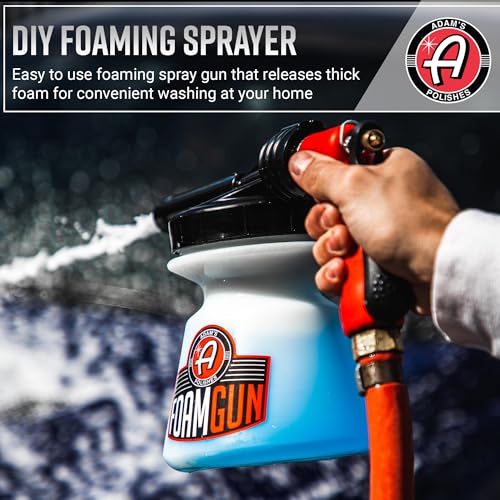 Adam's Foam Gun Car Wash Foam Sprayer - Connects to Garden Hose for Car Washing, No Pressure Washer Required, Use Snow Foam Blaster with Car Soap, Shampoo or Detergent - style: Standard Foam Gun