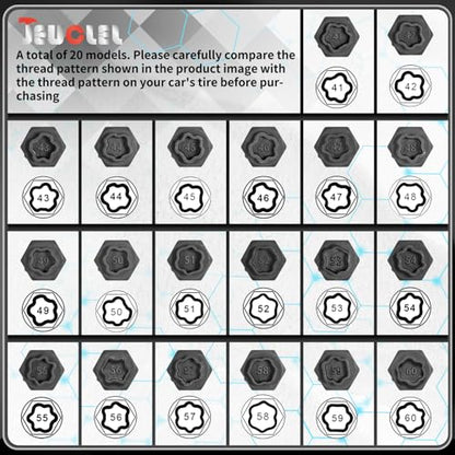 22PCS Wheel Locking Nut Key Kit Compatible with BMW Series | Wheel Lock Nut Socket Adapter Set, Anti-Theft Lug Removal Tool, Anti-Theft Screw Remover, Repair Tool, Tyre Fitting, garage - color: 22pc Socket Set
