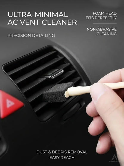 5PCS Car AC Vent Cleaning Brush Set, Foam Detail Duster for Air Vents, Dashboard, Blinds, Keyboard (5,Black) - color: Black