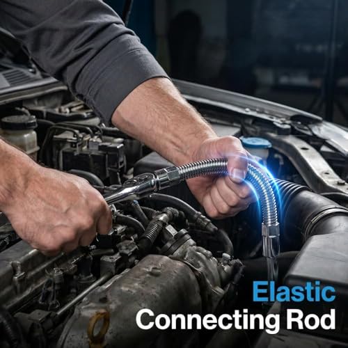 360° Electric Wrench Sleeve Universal Extension Rod, 2026 New Flexible Shaft Extension High Torque Spring Steel Extension, Flex Reach Extensions Bar for Tight Spaces, Automotive, DIY Projects