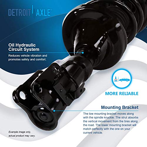 Detroit Axle - 2 Front Struts for 2002-2006 Honda CR-V Complete Struts with Coil Spring 2003 2004 2005 Replacement Quick Install Ready Strut Shock Assembly - size: 172143_172144/PAIR