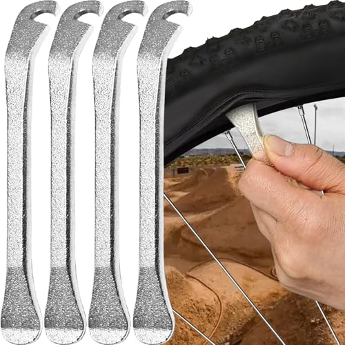lofrcin Bike Tire Levers, Stainless Steel Tire Spoons to Repair Bike Tube, Iron Bicycle Tire Removal Changing Tool for Road or Mountain Bike Tires