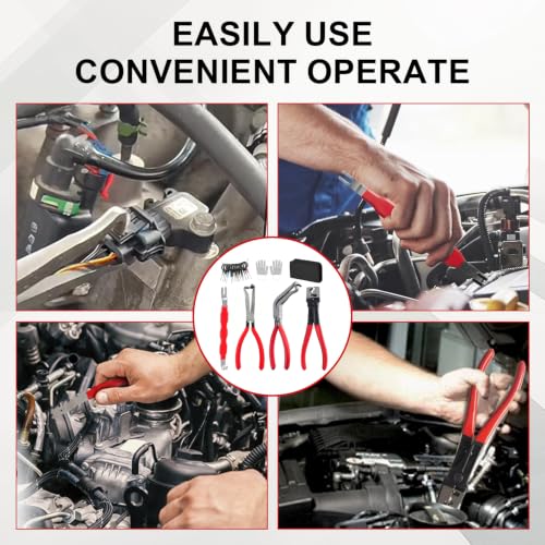Automotive Electrical Disconnect Connector Plier : 7Pcs Automotive Electrical Connector Removal Tool Plug Connector Separator Hose Clamp Pliers for Car Truck SUV