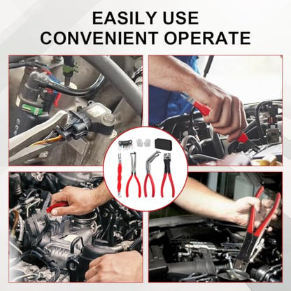 Automotive Electrical Disconnect Connector Plier : 7Pcs Automotive Electrical Connector Removal Tool Plug Connector Separator Hose Clamp Pliers for Car Truck SUV