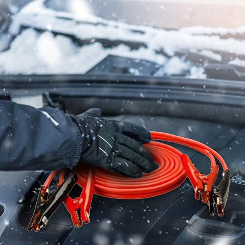 Master Mechanic 20 Feet 4 Gauge Booster Cable with Jump Start Connectors and Cable Clamps for Roadside Emergency Needs, Cars, and Vehicles, Red