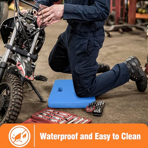 Gardzen Extra Thick Garden Kneeling Pad | EVA Foam Kneeler Pad for Gardening, Baby Bath, Yoga, Pilates, Exercise, 18" x 11" x 1.5", Blue - size: 18" x 11" x 1.5" - 1 Pack