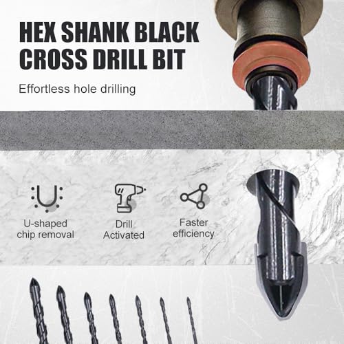 High Magnetic Screwdriver Drill Bit Set, 7PCS Anti Slip Magnetic Electric Screwdriver Set Alloy Steel Universal Strong Durability Screwdriver Drill Bit Set