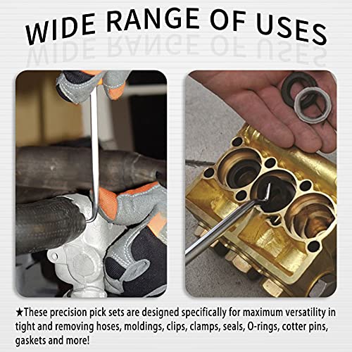 Hose Removal Hook Set, Wetado 11 Pcs Automotive Tools Puller Tool Seal Removal Tool, Car Hook, Oil Seal Puller, O-Ring Hook, Vacuum Hoses Trim, Joint Ring Removal, Gasket Tool Set, Precision Hook Set
