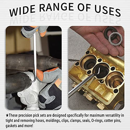 Hose Removal Hook Set, Wetado 11 Pcs Automotive Tools Puller Tool Seal Removal Tool, Car Hook, Oil Seal Puller, O-Ring Hook, Vacuum Hoses Trim, Joint Ring Removal, Gasket Tool Set, Precision Hook Set