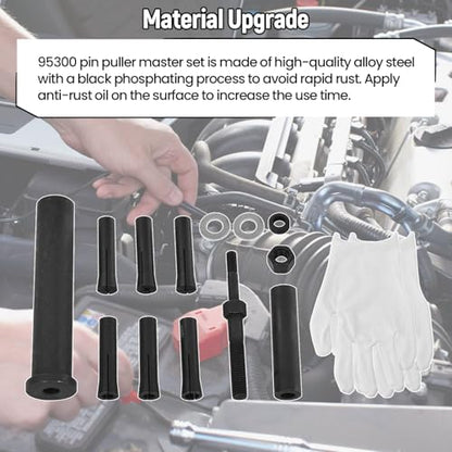 95300 Dowel Pin Puller Kit Heavy Duty Slide Hammer Removal Tool for Press-Fit Dowel Pins, Bushings & Sleeves Engine & Transmission Service Tool, Universal Fit for Automotive & Industrial Use