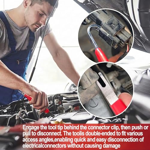 5-Pcs Electrical Disconnect & Hose Clamp Pliers Set + 18-Pc Terminal Kit, Hard-Shell Case – Connector Separator & Depinning Tool for MAF Sensor, Fuel Injector, Ignition Coil | Cars Trucks SUVs