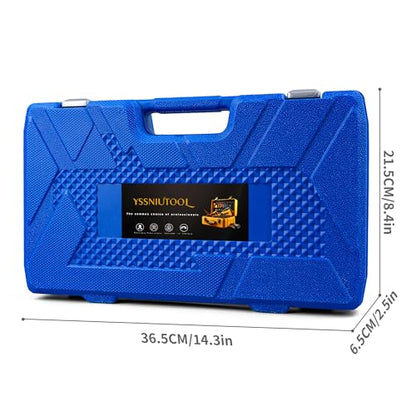 11PC Compression Tester, Automotive Engine Compression Tester Adapter Kit, Engine Cylinder Leak Down Compression Test Motor Pressure Gauge with M10 M12 M14 M16 M18 (All Vehicles)