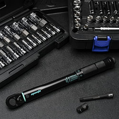 EPAuto 1/4-Inch Drive Click Torque Wrench, Black, 20-200 in.-lb. - size: 1/4-Inch Drive 20-200 In-lb