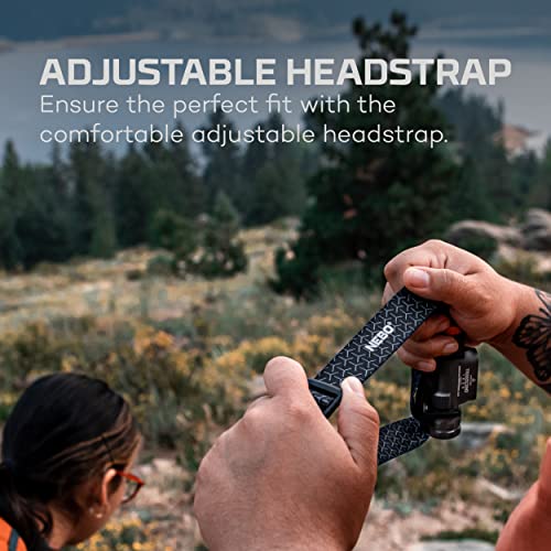 NEBO Transcend 1500 Rechargeable Headlamp | 1,500 Lumens, 5 Light Modes, Detachable Magnetic Work Lamp, Waterproof, Bright LED Head Light for Hiking & Camping, Includes USB Charging Cable - style: 1500 Lumen