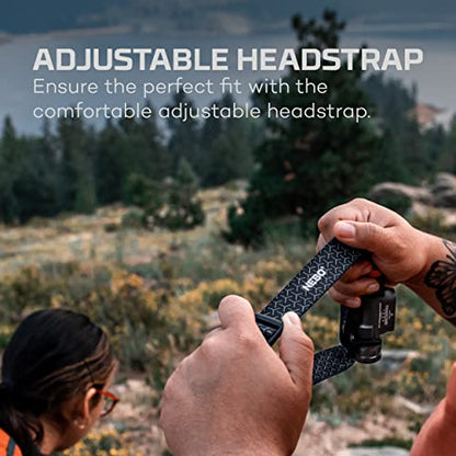 NEBO Transcend 1500 Rechargeable Headlamp | 1,500 Lumens, 5 Light Modes, Detachable Magnetic Work Lamp, Waterproof, Bright LED Head Light for Hiking & Camping, Includes USB Charging Cable - style: 1500 Lumen
