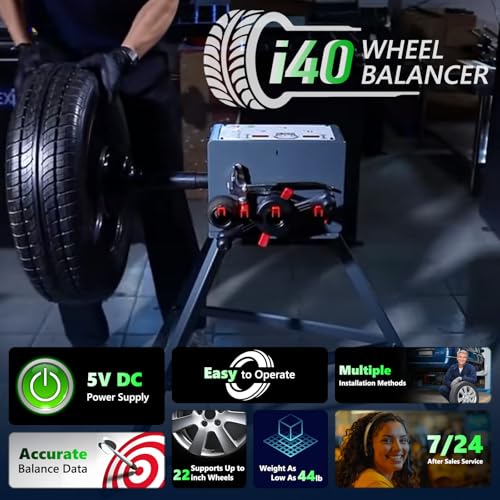 JUTA Portable Wheel Balancer Manual Automotive Tire Balancing Machine Powered by USB