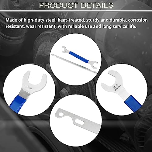 ReluxGo 32mm 36mm Fan Clutch Wrench Removal Tool Set, 2 Pieces Water Pump Pulley Holder Removal Tool for BMW, Ford, GM, Chevrolet, Jeep, Nut Water Hub Removal, Fan Clutch Removal Tool