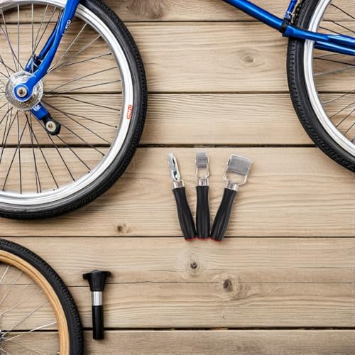 Yardwe 4pcs Automotive Tire Repair Tools Tire Buffing Wheels Set with Plastic Handles 6mm 20mm 40mm for Car Truck Motorcycle Patch Compaction and Polishing