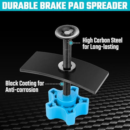 DURATECH Brake Caliper Compression Tool, Brake Pad Spreader for Compress Inner Brake Pads & Reset Pistons, Disc Brake Pad Spreader Tool for Most Cars and Light Trucks - size: standard