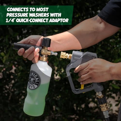 Chemical Guys, TORQ Max Foam 8 Cannon & Honeydew Snow Foam Kit, 1 Gallon | High-foaming cannon paired with a gallon of honeydew snow foam for thick, clinging, scratch-free suds - style: EQP_312
