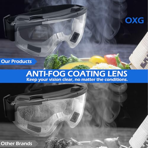 OXG Safety Goggles ANSI Z87.1 Glasses, Anti-Fog Protective Safety Glasses Lab Goggles Men Women Eye Protection Goggles - color: 12p-multicolor