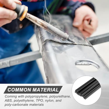 Plastic Welding Rods, Welder Rod High-Strength Waterproof Fit for Repairing Plastic Bumper Kayaks Car Bumpers - color: Black