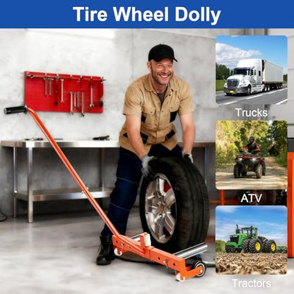 Tire Hammer Tire Bead Breaker and Tire Mount Demount and Tire Dolly for Tire Changing Tool Tire Changer Kit - style: Tire Lift+Tire Hammer+Tire Changing