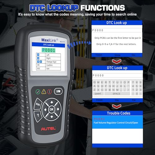 Autel MaxiLink ML519 OBD2 Scanner, New Ver. of AL519, Enhanced Mode 6 Car Code Reader, Check Engine Light Read/Erase Fault Code Car Diagnostic Tool, One-Click Smong Check, DTC Lookup, Up of AL319 - style: ML519