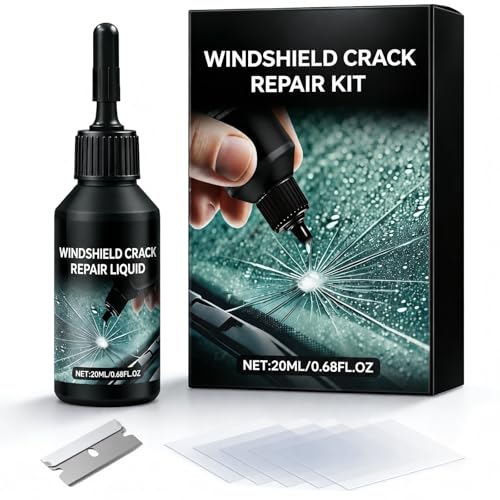 Cracked Windshield Repair Kit for Chips and Cracks, Car Windshield Crack Repair Kit, Glass Repair Liquid for Cracks, Rock Chip Repair Kit Windshield, Windshield Chip Repair Kit. (1)