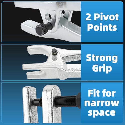 8MILELAKE 5 in 1 Ball Joint Separator, Pitman Arm Puller Heavy Duty, Tie Rod End Remover Front End Service Tool Set for Car SUV Light Truck