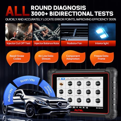 Autel MaxiPRO MP900TS Bidirectional OBD2 Scanner, Full TPMS & Coding | CAN FD DoIP Support 8-inch Auto Scan 2.0, 40+ service upgraded replacement for MK900TS, MS906PRO, MP900BT