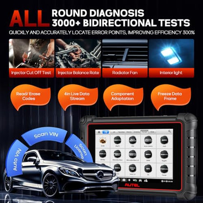Autel MaxiPRO MP900TS Bidirectional OBD2 Scanner, Full TPMS & Coding | CAN FD DoIP Support 8-inch Auto Scan 2.0, 40+ service upgraded replacement for MK900TS, MS906PRO, MP900BT