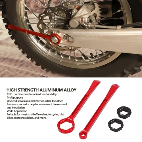 Cryfokt Tire Spoons Tool Set, High Strenght Aluminium Alloy Motorcycle Tire Combo Levers Set, Dual Function Motorcycle Changing Tool Kit for, Dirt Bike, Lawn Mower