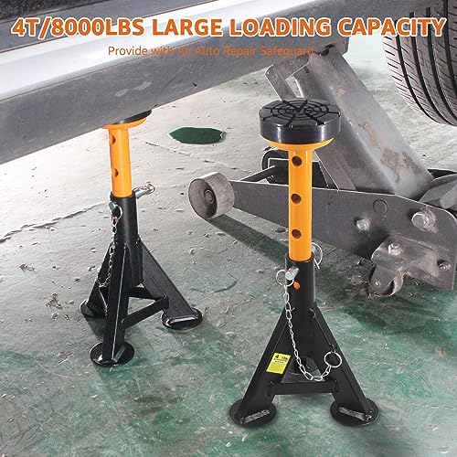 BESTOOL Heavy Duty Jack Stand，Low Profile Car Jack Stand with Security Locking Pins-4ton (8000Ibs) Capacity, 2 Pack - color: Low Profile Jack Stand