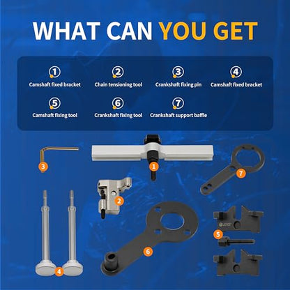 Kuntech Engine Timing Locking Tool Kit Compatible with BMW V8 N63 S63(No Valve Lift) N65 N74 X5 X6 Drive 750I 760I, Camshaft Cam Alignment Timing Tool