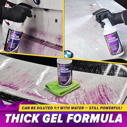 Iron Remover Car Detailing – Iron Decon Spray, Pulls Out Brake Dust, Rust & Fallout - Contaminant Removal for Car Paint & Wheels, pH Neutral Formula - 16 fl. oz. (Pack of 2) - size: 16 fl. oz. (Pack of 2)