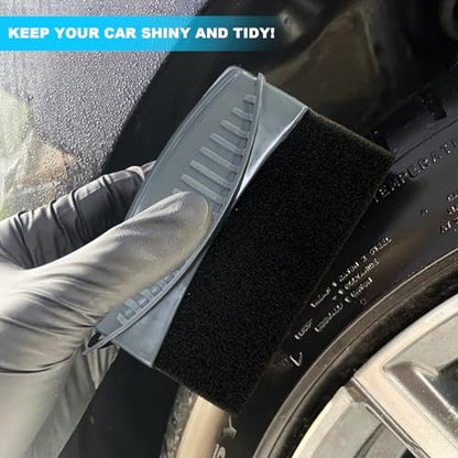Augeny 2PCS Tire Dressing Applicator, Reusable Car Tire Shine Sponge Pad With Lid, Durable Foam Auto Wheel Detailing for Vehicle Waxing Polishing Cleaning (Gray) - color: Gray
