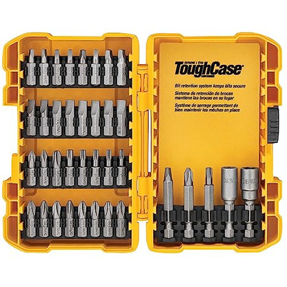 DEWALT Screwdriver Bit Set, 100 Pc Impact Driver Bit Set with Drill Bits, Magnetic Holder and Nut Drivers, FlexTorq Impact Ready, ToughCase Included (DWA2FTS100) (Pack of 5) - size: One Size (Pack of 5)
