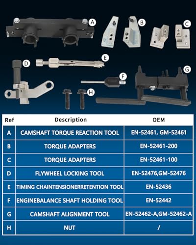 DPTOOL Engine Camshaft Alignment Timing Tool Kit Compatible with Buick Envision Cadillac XT4 2.0LT LSY Chevrolet Silverado 2.7L L3B 2.0L LSY Engine Replace EN-52462 EN-52436 EN-52461-200 EN-52476 - size: 2.0L 2.7L