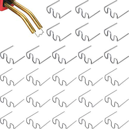Hotop 1000 Pieces Plastic Hot Staples Welding Rods Repair Machine Welding Wire for Repair Car Bumpers Dashboards Lamp Holders Plastics Rings Daily Plastics Supplies 0.8 0.6 mm (Wave Shape)