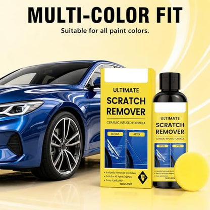 2Set Nanopolix Car Scratch Remover,Nanopolix Scratch Remover,Quick Fix Removal Paste for Deep Scratches,Car Scratchs Repair Paste Deep Scratch,All Paint Colors Polishing Kit (6*Nano-Cloth+2*Sponge)