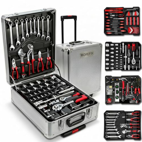 899/52pcs Professional Tool Set, Multi-functional Toolbox, Portable Design, For Home And Car Repair, A Tool Set For Enthusiasts And Professionals, A Gift For Friends, Local Shipping (899PCS Silver) - color: 899pcs White