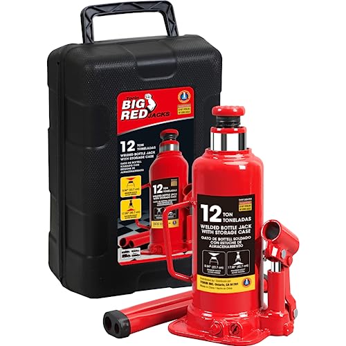 Big RED T91213 Torin Hydraulic Bottle Jack with Carrying Case, 12 Ton (24,000 lb) Capacity