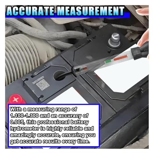 Car Battery Density Tester, Precision Automotive Batteries Electrolyte Hydrometer, Vehicle Batteries Fast Detection and Repairing Tool for Golf Cart, Deep Cycle Battery (2PCS) - size: 2PCS