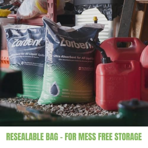 Zorbent Oil Spill Absorbent | 1 Cu Ft Bag Cleans up to 6 Gallons of Liquid. Replaces 90 lbs of Clay. Non-Toxic, Low-Dust, with Cleaning Agent. For Fast Industrial Spill Cleanup - size: 960 Ounce (Pack of 1)