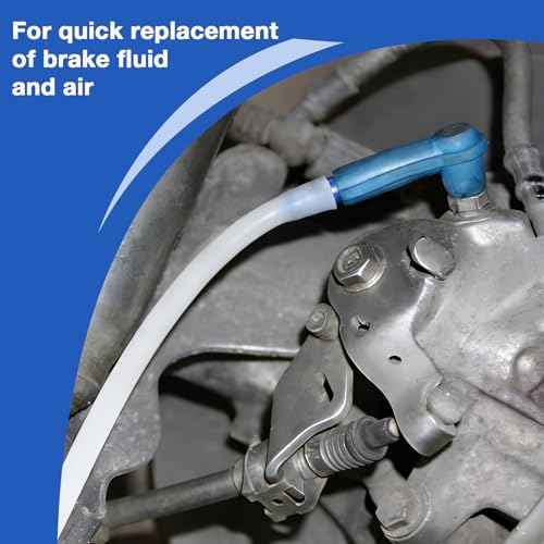 10 Sets Brake Bleeder Kit Connector, One Way Check Valve Hose Adapters for Brake Fluid Air Change Vacuum Bleeding Bottle Joint Fit Car SUV Truck Hydraulic Systems (Blue)