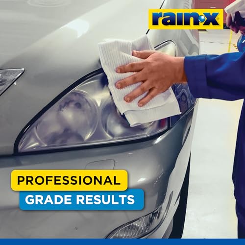 Rain-X 610153 Headlight Restoration Kit - Car Light Lens Cleaner/Restorer with Sanding & Polishing Drill Attachments & Sealant Wipe, Removes Scratches & Oxidation- All in 1 Long Lasting Formula - style: Headlight Restoration Kit - Drill Required