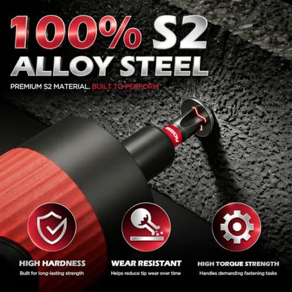 Torque Screwdriver 10-70 in-lb, 45-Piece 1/4" Drive Set with 24 S2 Steel Bits, 20 CR-V Magnetic SAE and Metric Nut Drivers, Storage Case, Inch Pound Torque Wrench for Automotive, Bike and DIY Repair