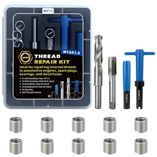 AKM 15PCS M16*1.5 Metric Thread Repair Kit